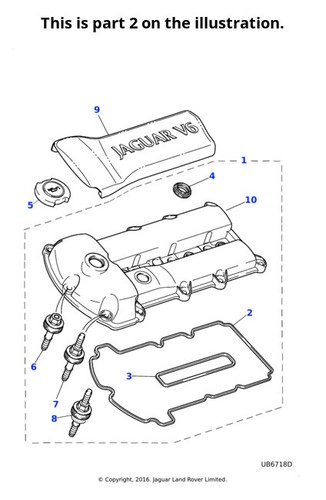 Jaguar camshaft cover gasket - cover,