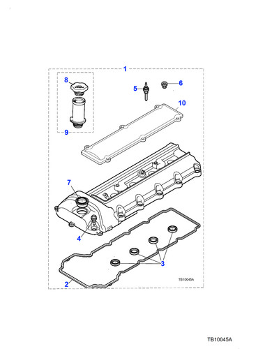 Jaguar genuine camshaft cover - camshaft,